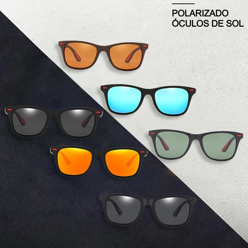 Óculos de Sol Quadrados - Moda Clássica Polarizada para Homens e Mulheres