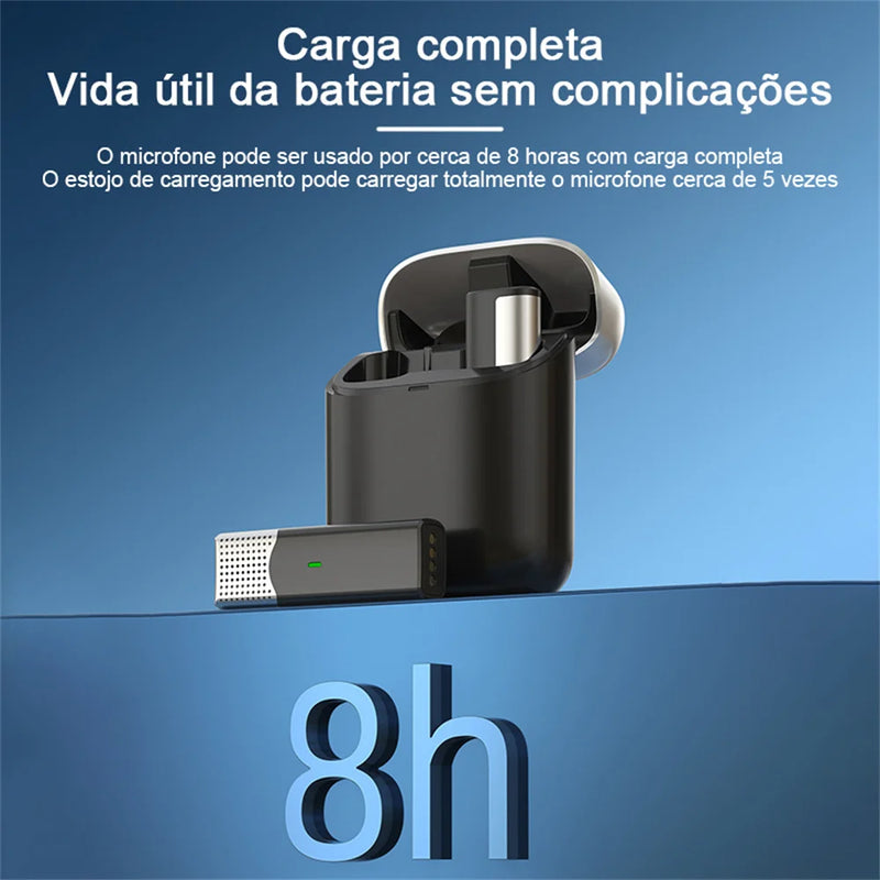 SX960 Microfone Portátil Sem Fio com Caixa de Carregamento