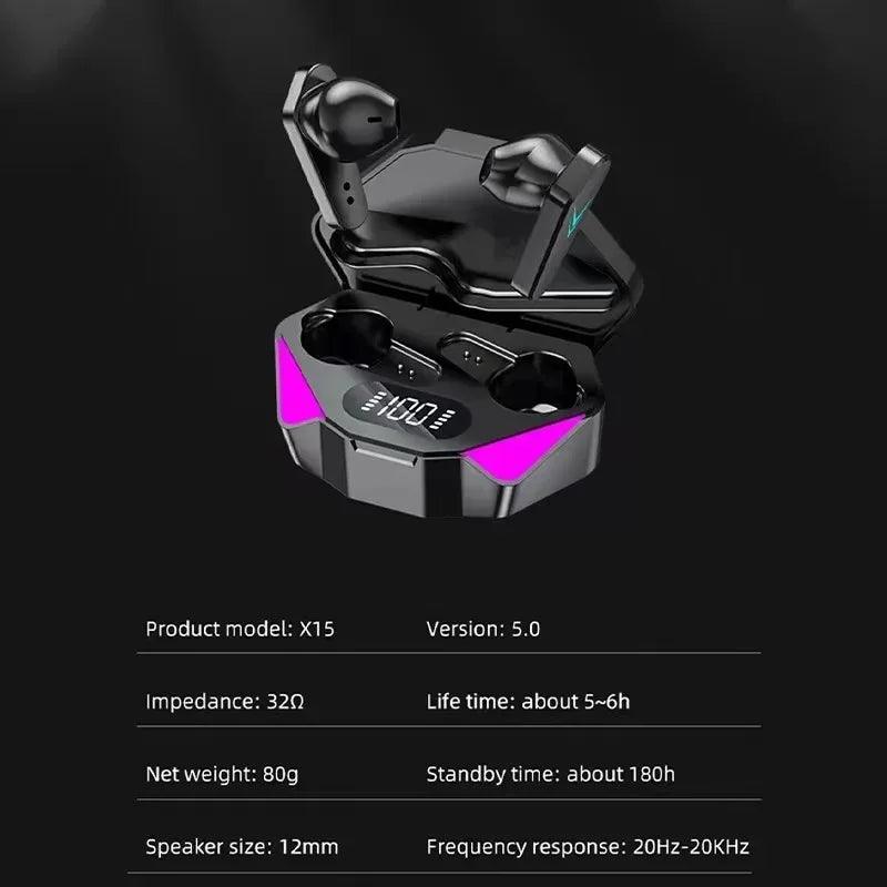 X15 Fone de Ouvido Sem Fio Bluetooth para Jogos, Celulares e Uso Esportivo - desconto mania