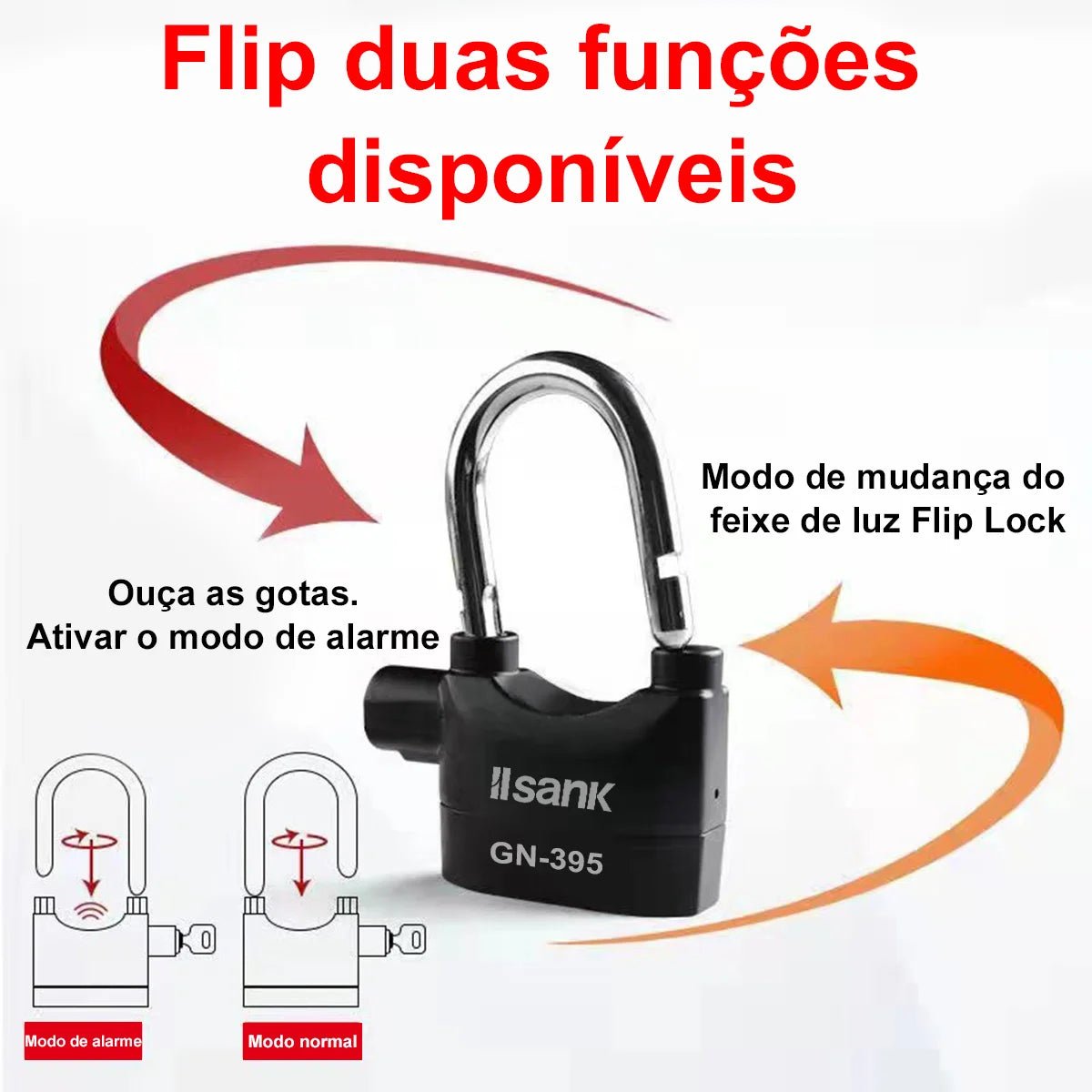 Cadeado Anti - Roubo para Bicicleta e Moto com Sensor de Movimento Embutido - desconto mania