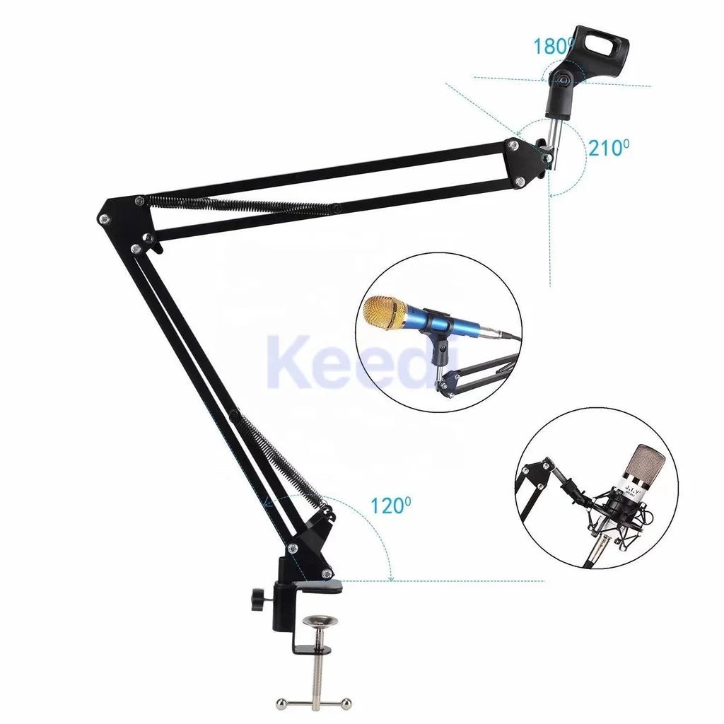 Suporte Articulado de Mesa para Microfone Profissional Podcast - desconto mania