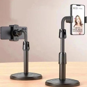 Suporte Para Celular De Mesa Com Altura Ajustável Ângulo 360º Universal - desconto mania